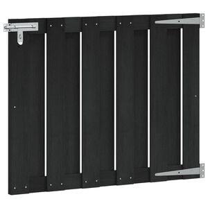 vidaXL Puutarhaportti 100 x 80 cm WPC ja alumiini Musta