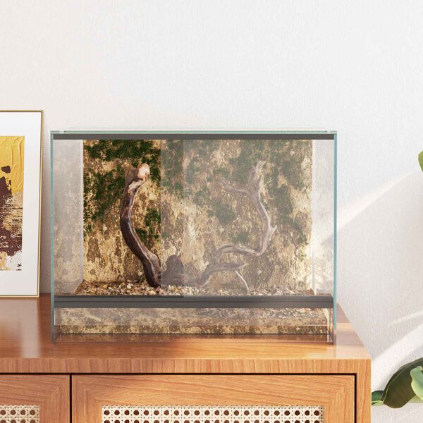 vidaXL Terrarium s&auml;ilytystilassa L&auml;pin&auml;kyv&auml; 40 x 30 x 30 cm Lasi