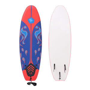 vidaXL Surffilauta Sininen ja punainen 170 cm
