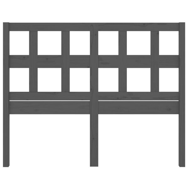 vidaXL Sängynpääty harmaa 165,5x4x100 cm täysi mänty