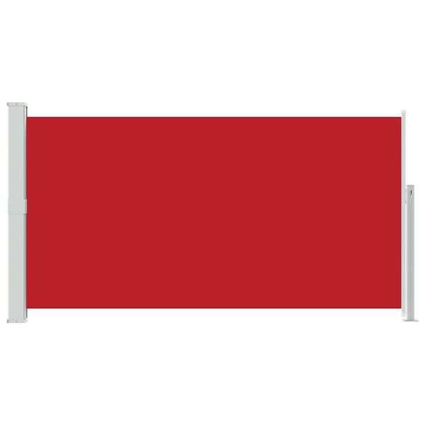 vidaXL Sis&auml;&auml;nvedett&auml;v&auml; terassin sivumarkiisi 170x300 cm punainen