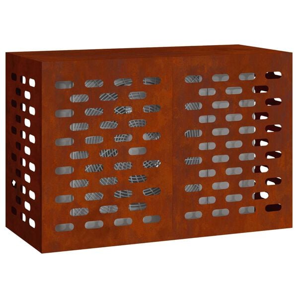 vidaXL Ilmastointilaitteen suoja Ruosteinen 90 x 40 x 60 cm