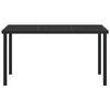 vidaXL Puutarhapöytä Musta 140 x 80 x 73 cm Täysi Tiikki
