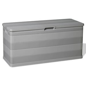 vidaXL Puutarhan Varastoarkku harmaa 117x45x56 cm