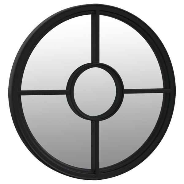 vidaXL Puutarhapeili musta 60x4 cm rauta py&ouml;re&auml; ulkok&auml;ytt&ouml;&ouml;n