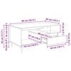 vidaXL Sohvap&ouml;yt&auml; Musta tammi. 90 x 49 x 45 cm Tekninen puu