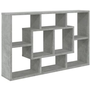 vidaXL Sein&auml;hylly betoninharmaa 45,1x16x45,1 cm tekninen puu