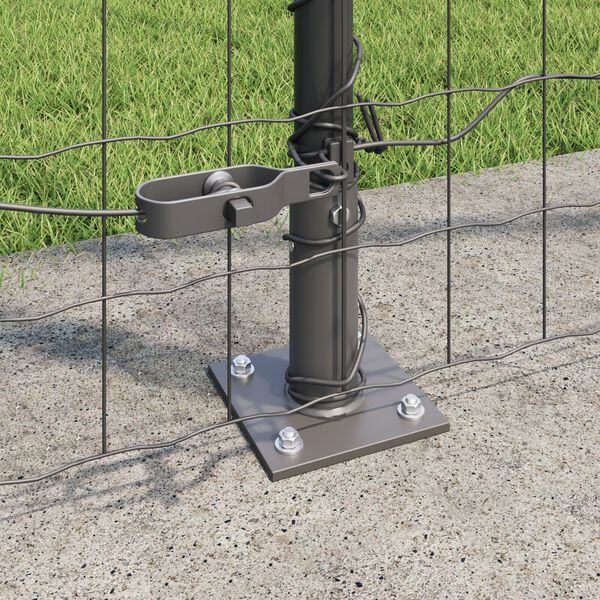 vidaXL Aita ja Tuki Harmaa 1,4 x 10 m Ter&auml;s ja PVC