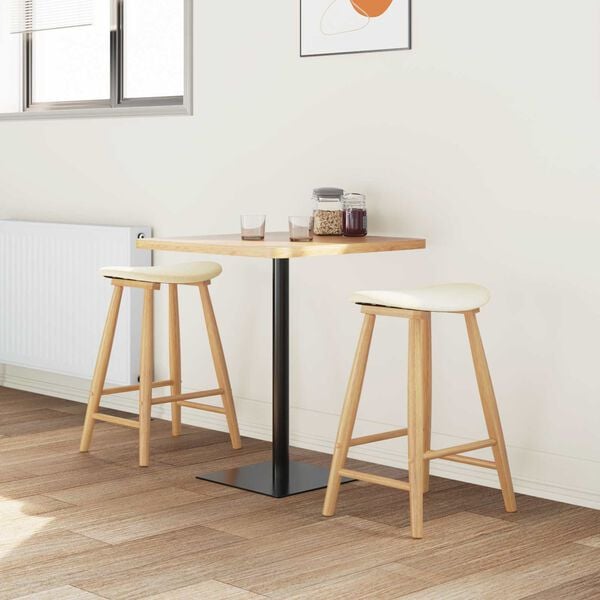 vidaXL Ruokatuolit 2 pcs Luonnollinen 46 x 37 x 63 cm