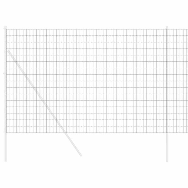 vidaXL Euroaita Harmaa 1.6 x 10 m PVC-pintainen rauta