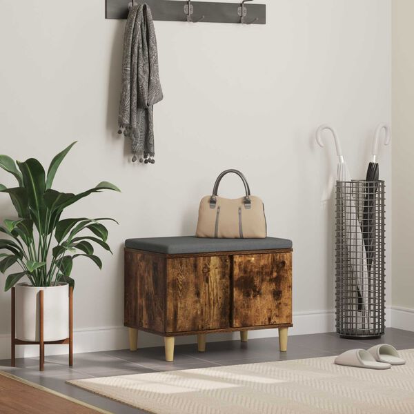 vidaXL Halli penkki tyynyll&auml; ovella Savup&auml;hkin&auml; 60 x 38 x 46 cm