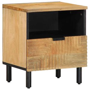 vidaXL Y&ouml;p&ouml;yt&auml;kaappi Ruskea 40x33x46 cm Massiivipuu Mango
