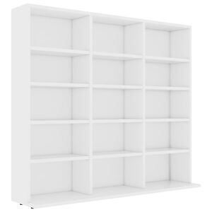 vidaXL CD-hylly valkoinen 100x23x89,5 cm tekninen puu