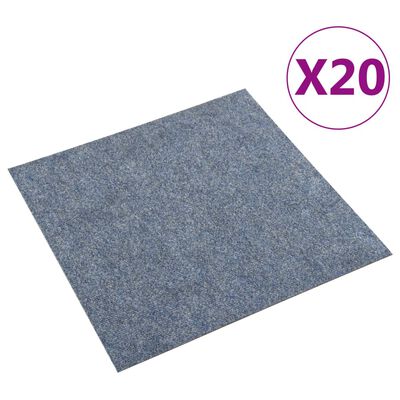 vidaXL Tekstiililaatta 20 kpl 5 m² sininen