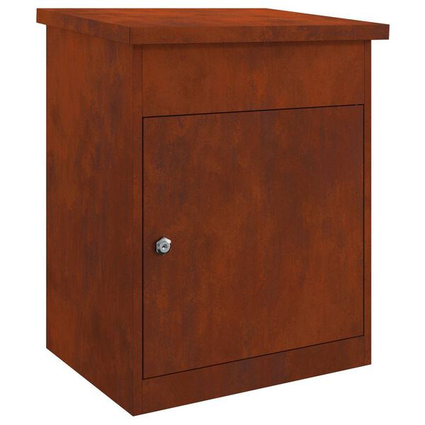 vidaXL Pakettipostilaatikko Ruosteinen 47.5 x 38 x 59 cm Kulunut Ter&auml;s