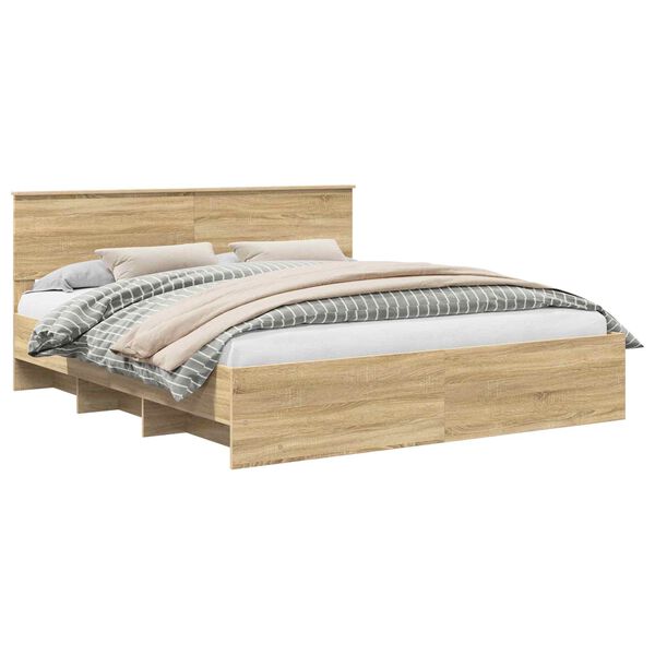 vidaXL S&auml;ngyn runko Sonoman tammi 6FT Super King Size Tekninen puu