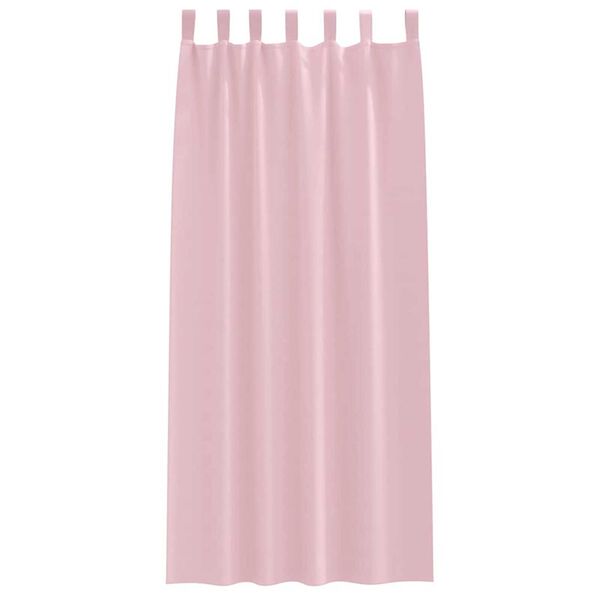 vidaXL Piment&auml;v&auml; verho renkailla 2 pcs Vaaleanpunainen 245 x 140 cm