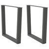 vidaXL Ruokap&ouml;yd&auml;n jalat V-muotoiset 2 kpl antrasiitti 80x(72-73,3) cm ter&auml;s