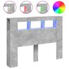 vidaXL S&auml;ngynp&auml;&auml;ty LED-valoilla betoninharmaa 140x18,5x103,5 cm puu