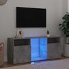 vidaXL TV-taso LED-valoilla betoninharmaa 120x30x50 cm