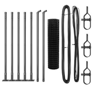 vidaXL Aita ja Tuki Harmaa 0,4 x 10 m Ter&auml;s ja PVC