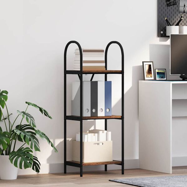 vidaXL Kirjahylly Vanha puu 40 x 30 x 109 cm Tekninen puu