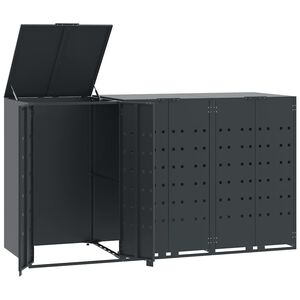 vidaXL Roskalaatikon s&auml;ilytystila kolmelle antras. 207x79x117 cm ter&auml;s