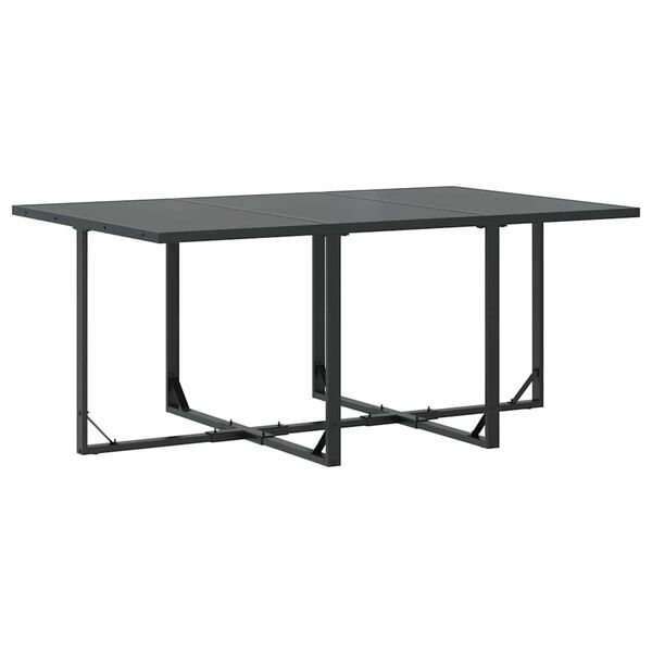 vidaXL Piharuokailu setti 11 pcs Musta Ter&auml;s