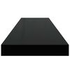 vidaXL Kelluvat sein&auml;hyllyt 4 kpl korkeakiilto musta 90x23,5x3,8cm MDF