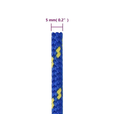 vidaXL Veneköysi sininen 5 mm 25 m polypropeeni