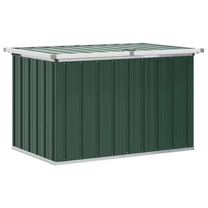vidaXL Puutarhan s&auml;ilytyslaatikko vihre&auml; 109x67x65 cm