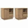 vidaXL Y&ouml;p&ouml;yt&auml;kaappi 2 pcs Artisan tammi 50 x 34,5 x 50 cm.