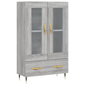 vidaXL Kaappi harmaa Sonoma 69,5x31x115 cm tekninen puu