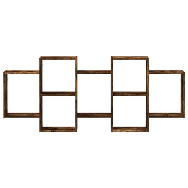 vidaXL Seinähylly savutammi 159x18x65 cm tekninen puu