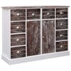 vidaXL Senkki 10 vetolaatikolla ruskea 113x30x79 cm puu