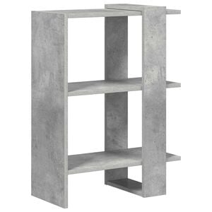 vidaXL Kirjahylly 2 tasoa 52 x 25 x 71,5 cm Tekninen puu Betoni Harmaa
