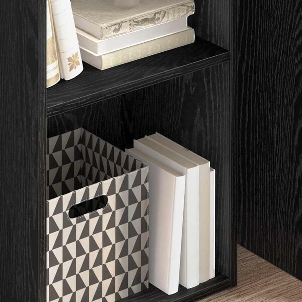 vidaXL Kirjahylly Musta tammi. 40 x 30 x 77 cm Tekninen puu