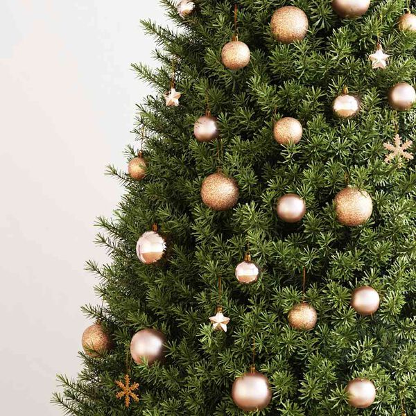 vidaXL 111-osainen Joulupallosarja ruusukulta polystyreeni