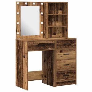 vidaXL Meikkip&ouml;yt&auml; 2 kpl Ruskea 50 x 41 x 135 cm Tekninen puu