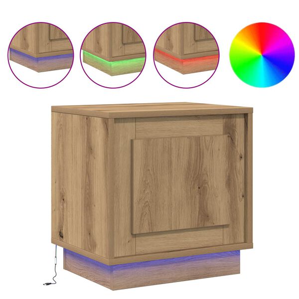 vidaXL Yöpöytäkaappi Artisan tammi 44 x 34,5 x 45 cm Tekninen puu