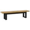 vidaXL Ruokapenkki NOAIN 160 x 41 x 45 cm Massiivim&auml;nty Luonnollinen