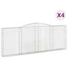 vidaXL Kaarevat kivikorit 4 kpl 400x30x140/160 cm galvanoitu rauta