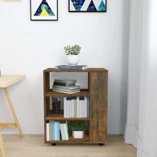 vidaXL Kaappi py&ouml;rill&auml; savutammi 60x35x75 cm tekninen puu