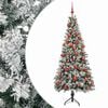 vidaXL Tekokuusi joulupalloilla 120 cm 150 LEDi&auml; L&auml;mpim&auml;n Valkoinen