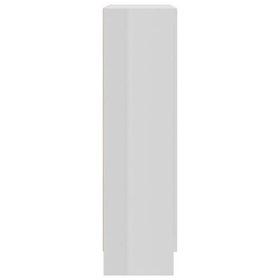 vidaXL Kirjahylly korkeakiilto valkoinen 82,5x30,5x115 cm lastulevy