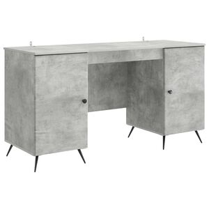 vidaXL P&ouml;yt&auml; hyllyll&auml; Betoninharmaa 142,5 x 50 x 75 cm Tekninen puu