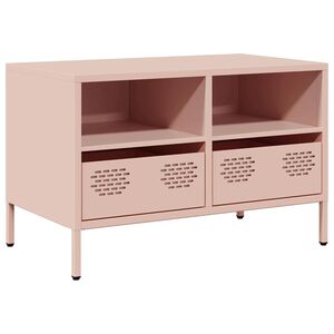 vidaXL TV-taso pinkki 68x39x43,5 cm kylm&auml;valssattu ter&auml;s