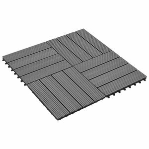 vidaXL Laudat 22 kpl Harmaa 30 x 30 cm WPC