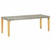 vidaXL Puutarhapenkki 80 cm polyrottinki harmaa