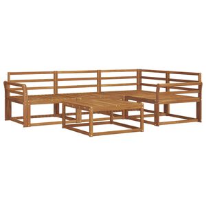 vidaXL Ulkosohvakokoelma 5 pcs Luonnollinen Tihe&auml; akasiapuu